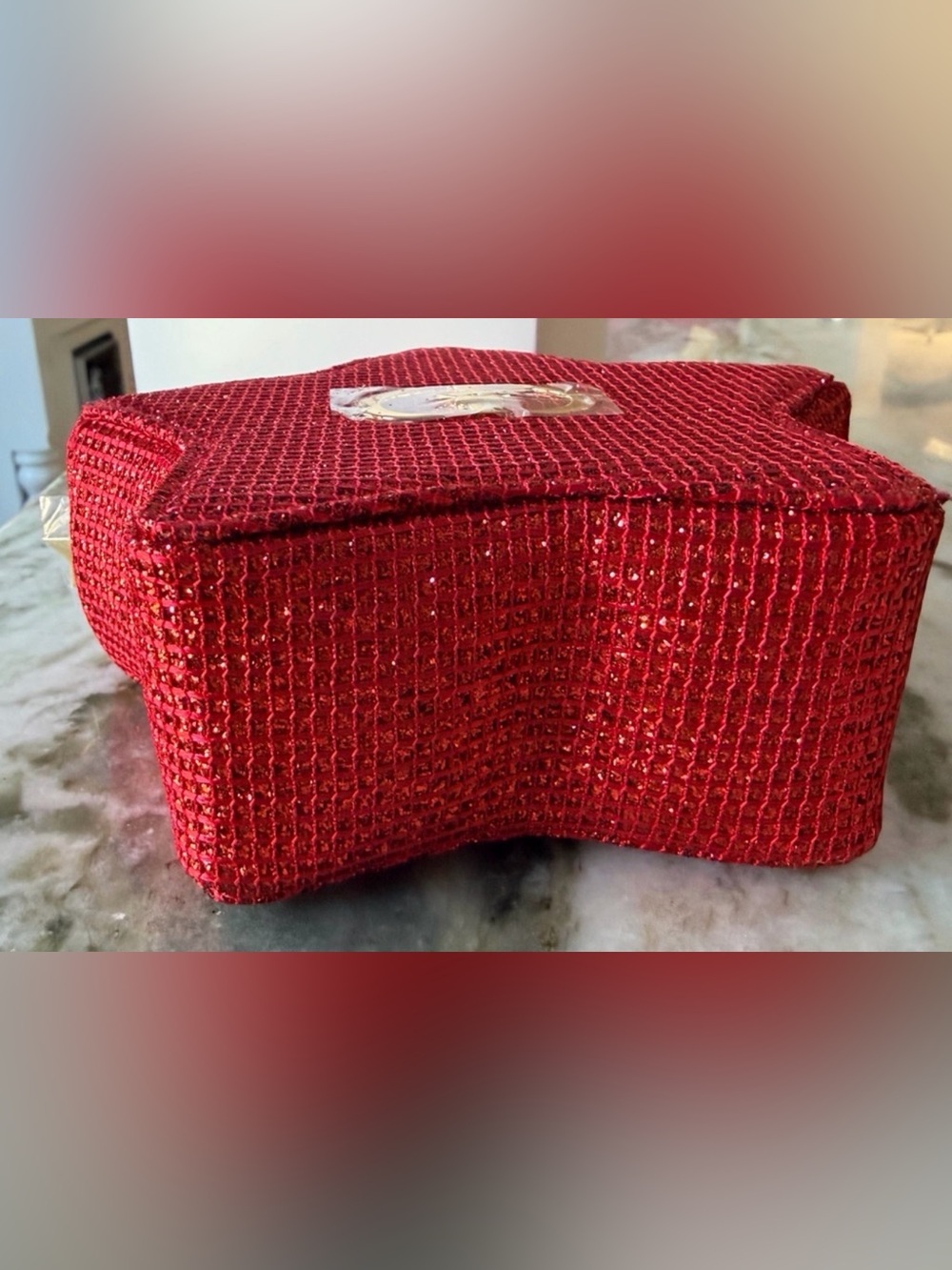 Dior RED STAR pouch. Gold hardware. Sealed zipper pull New no box - Picture 6 of 10